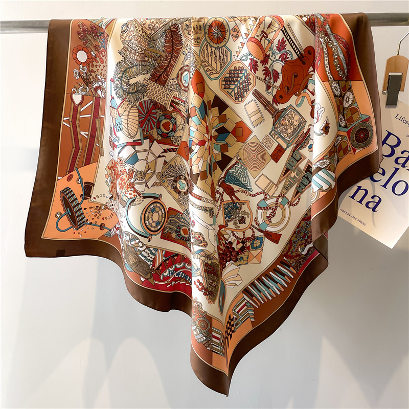 Face Scarf Mask - 2026 Nieuwe Vierkante Twill Zijden Sjaal
