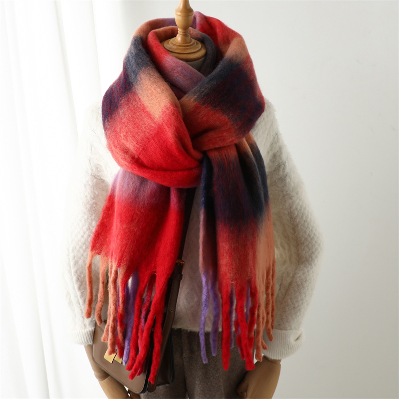 Muffler Men Wool - Nieuwe Herfst Winter Ruitpatroon Sjaal Dames