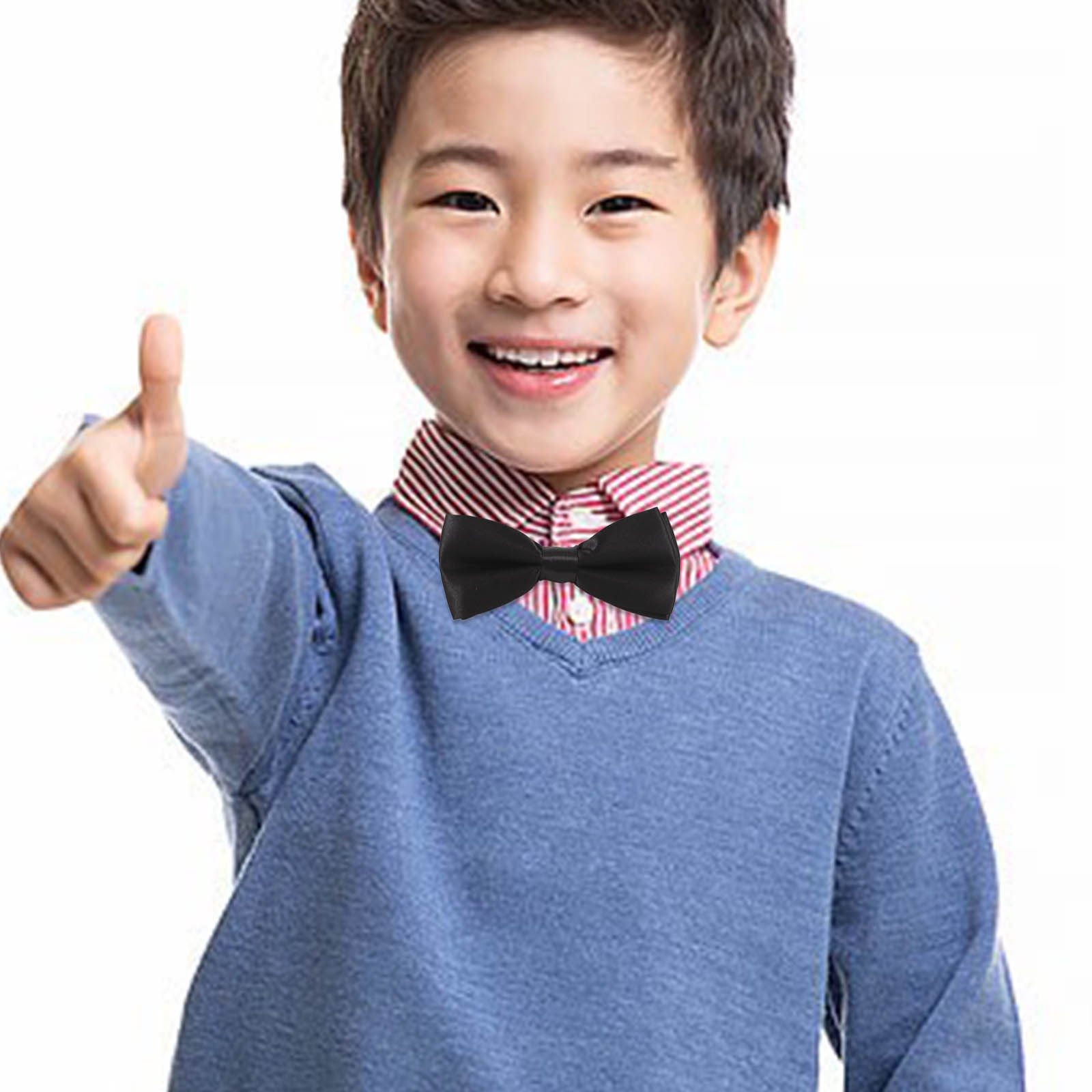 Zwarte kinderstrikdas, verstel - Bow Tie Pre Tied recensie en prijs