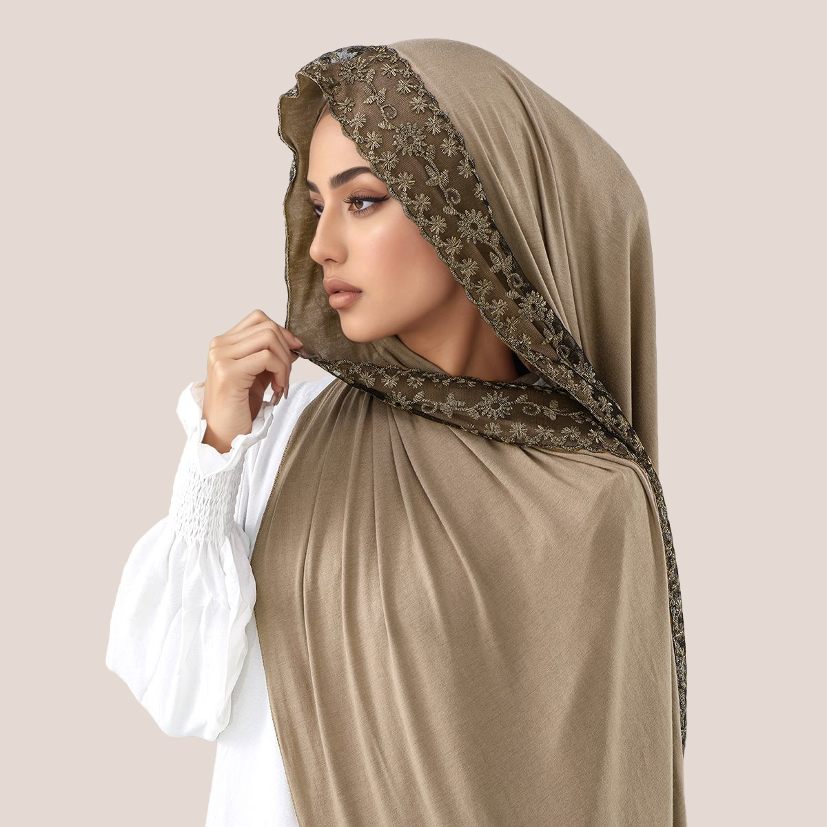 Kant Borduren Katoen Jersey Mo - Head Wrap Turban recensie en prijs