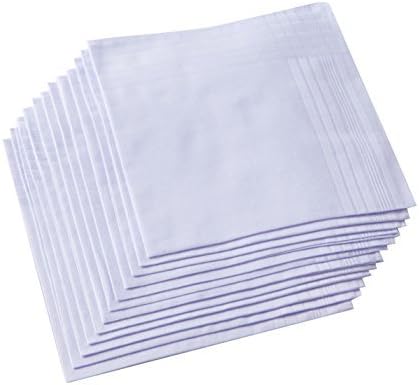 Puur witte herenzakdoek van 10 - Handkerchief Cotton Men recensie en prijs