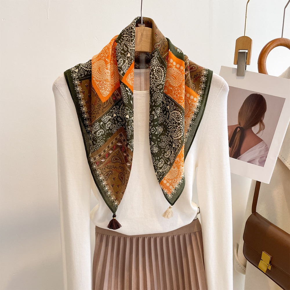 Kwastjes Sjaal Dames Vierkant  - Bandana Cotton recensie en prijs