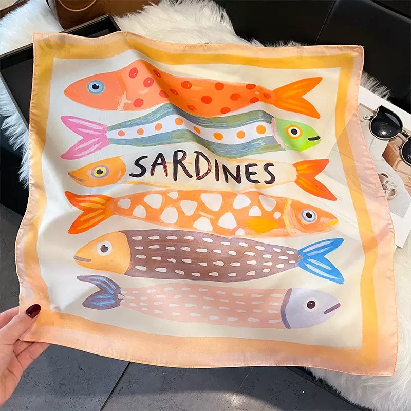 Mode Vis Patroon Vierkante Zij - Face Scarf Mask recensie en prijs
